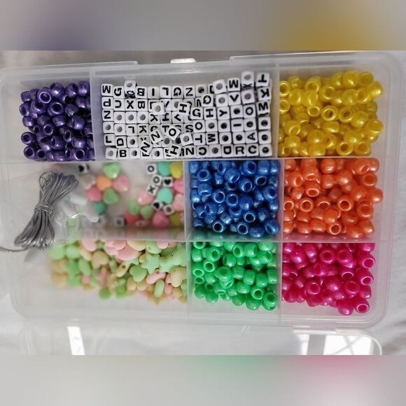 Creatology Bead Craft Kit Bundle Rainbow Pony Alphabet Beads with 4 Organizers - Picture 5 of 6